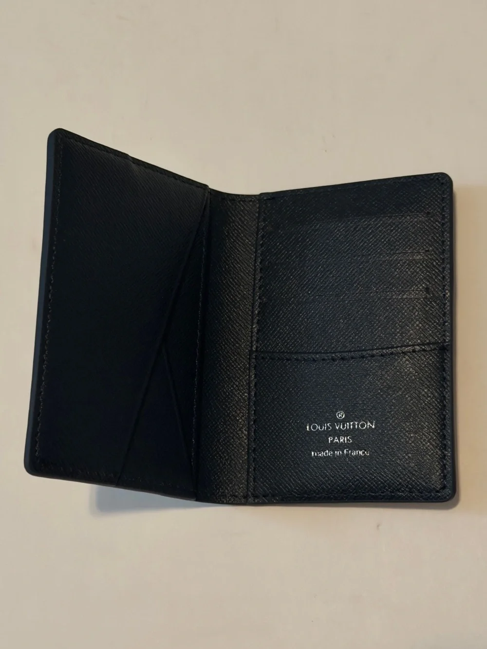 Louis Vuitton Monogram Card Holder in Navy, White & Red Watercolor
